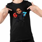 Fashion, accesorii si bijuterii - Copii - Imbracaminte copii - Tricouri copii - Tricou Copii Fete Playboi Carti Six Seven 67, negru, marime XS Copii - Infinity.ro
