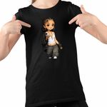 Fashion, accesorii si bijuterii - Copii - Imbracaminte copii - Tricouri copii - Tricou Copii Fete Tyla Best Party Chibi, negru, marime XS Copii - Infinity.ro