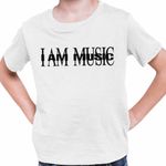Fashion, accesorii si bijuterii - Copii - Imbracaminte copii - Tricouri copii - Tricou Copii Baieti Playboi Carti I am Music, alb, marime M Copii - Infinity.ro