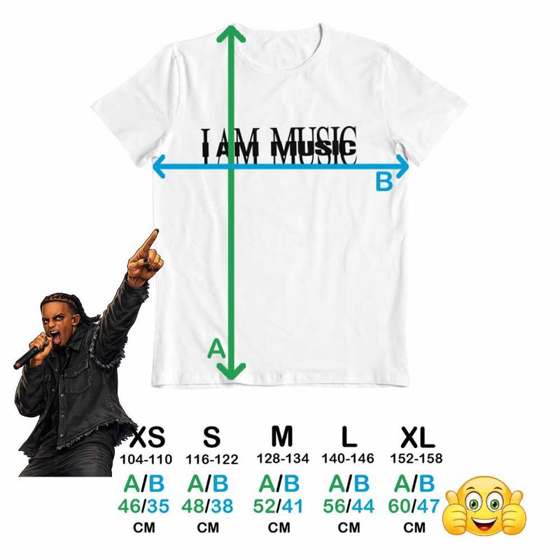 Fashion, accesorii si bijuterii - Copii - Imbracaminte copii - Tricouri copii - Tricou Copii Baieti Playboi Carti I am Music, alb, marime M Copii - Infinity.ro
