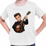 Fashion, accesorii si bijuterii - Copii - Imbracaminte copii - Tricouri copii - Tricou Copii Baieti Chris Isaak Guitar, alb, marime XL Copii - Infinity.ro