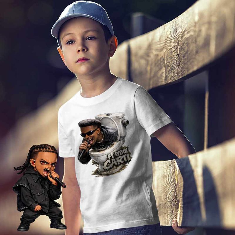Fashion, accesorii si bijuterii - Copii - Imbracaminte copii - Tricouri copii - Tricou Copii Baieti Playboi Carti Skibidi Toilet, alb, marime L Copii - Infinity.ro
