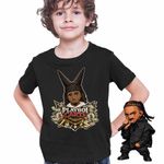 Fashion, accesorii si bijuterii - Copii - Imbracaminte copii - Tricouri copii - Tricou Copii Baieti Playboi Carti Magnolia, negru, marime XL Copii - Infinity.ro