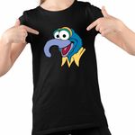 Fashion, accesorii si bijuterii - Copii - Imbracaminte copii - Tricouri copii - Tricou Copii Fete The Muppets Gonzo, negru, marime S Copii - Infinity.ro