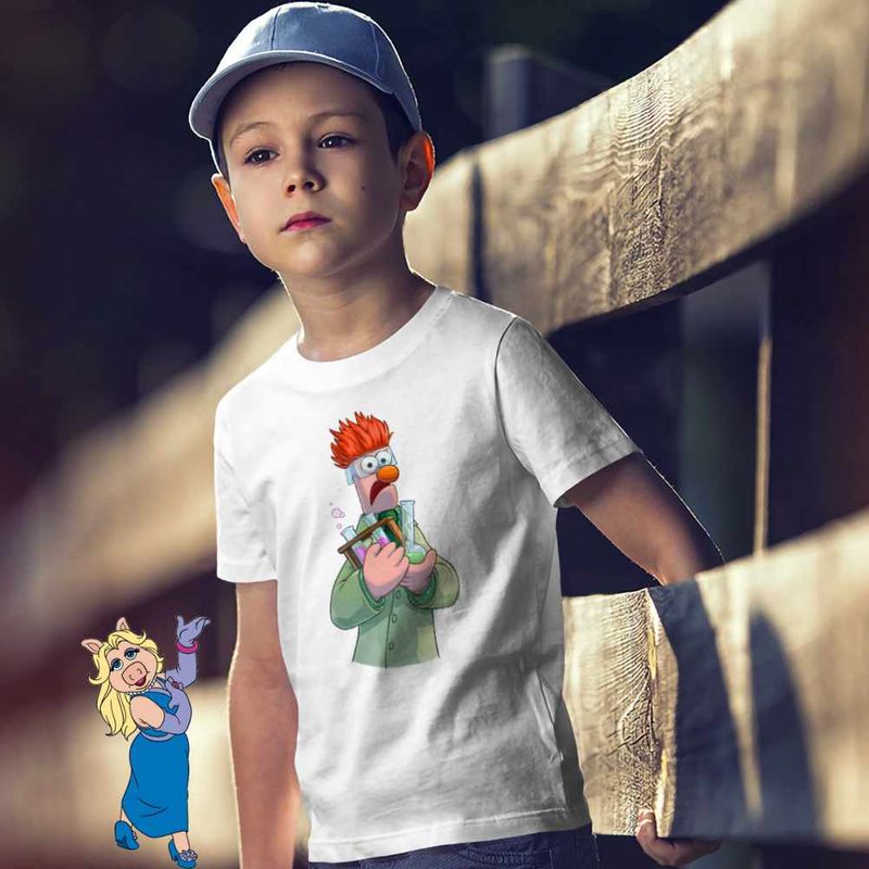 Fashion, accesorii si bijuterii - Copii - Imbracaminte copii - Tricouri copii - Tricou Copii Baieti The Muppets Beaker, alb, marime XL Copii - Infinity.ro