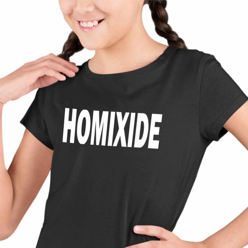 Fashion, accesorii si bijuterii - Copii - Imbracaminte copii - Tricouri copii - Tricou Copii Fete Playboi Carti Homixide, negru, marime S Copii - Infinity.ro