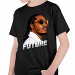 Fashion, accesorii si bijuterii - Copii - Imbracaminte copii - Tricouri copii - Tricou Copii Baieti Future Rapper Trap Music, negru, marime L Copii - Infinity.ro