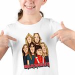 Fashion, accesorii si bijuterii - Copii - Imbracaminte copii - Tricouri copii - Tricou Copii Fete Iron Maiden Cartoon Heavy Metal, alb, marime XS Copii - Infinity.ro