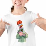 Fashion, accesorii si bijuterii - Copii - Imbracaminte copii - Tricouri copii - Tricou Copii Fete The Muppets Beaker, alb, marime XS Copii - Infinity.ro