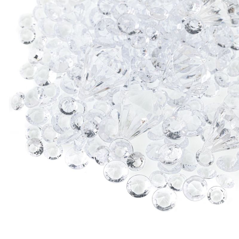 Casa si Gradina - Decoratiuni - Obiecte decorative - Accesorii decorative - Strass-uri din Plastic Transparente, 3 Marimi, 90g - Infinity.ro