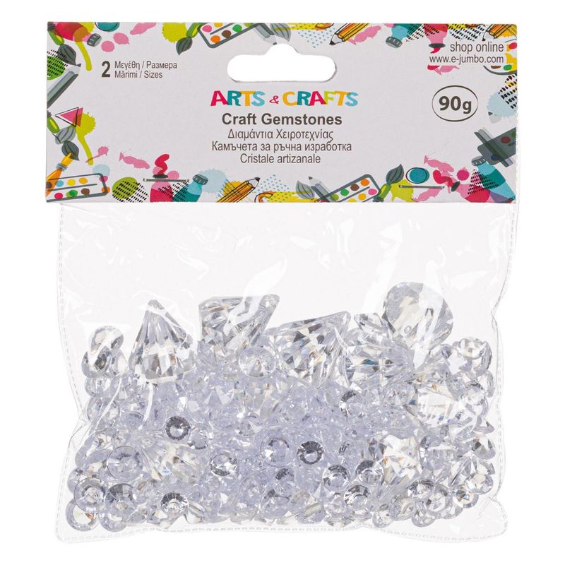Casa si Gradina - Decoratiuni - Obiecte decorative - Accesorii decorative - Strass-uri din Plastic Transparente, 3 Marimi, 90g - Infinity.ro