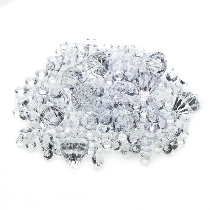 Casa si Gradina - Decoratiuni - Obiecte decorative - Accesorii decorative - Strass-uri din Plastic Transparente, 3 Marimi, 90g - Infinity.ro