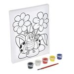 Jucarii, Copii si Bebe - Jucarii si jocuri - Jucarii & jocuri educative - Seturi pictura si desen - Set de Pictura pe Panza cu Buburuza, 15x20 cm, 5 Culori Acrilice si Pensula - Infinity.ro