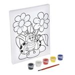 Jucarii, Copii si Bebe - Jucarii si jocuri - Jucarii & jocuri educative - Seturi pictura si desen - Set de Pictura pe Panza cu Buburuza, 15x20 cm, 5 Culori Acrilice si Pensula - Infinity.ro