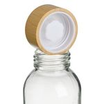 Casa si Gradina - Bucatarie si vesela - Cani si pahare - Sticle - Sticla de antrenament din sticla transparenta cu model floral si capac din bambus, 500 ml - Infinity.ro