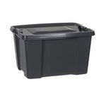 Casa si Gradina - Mobilier - Organizare si depozitare - Cutii depozitare - Cutie de depozitare din plastic gri cu capac, 12L - Infinity.ro