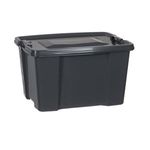 Casa si Gradina - Mobilier - Organizare si depozitare - Cutii depozitare - Cutie de depozitare din plastic gri cu capac, 12L - Infinity.ro