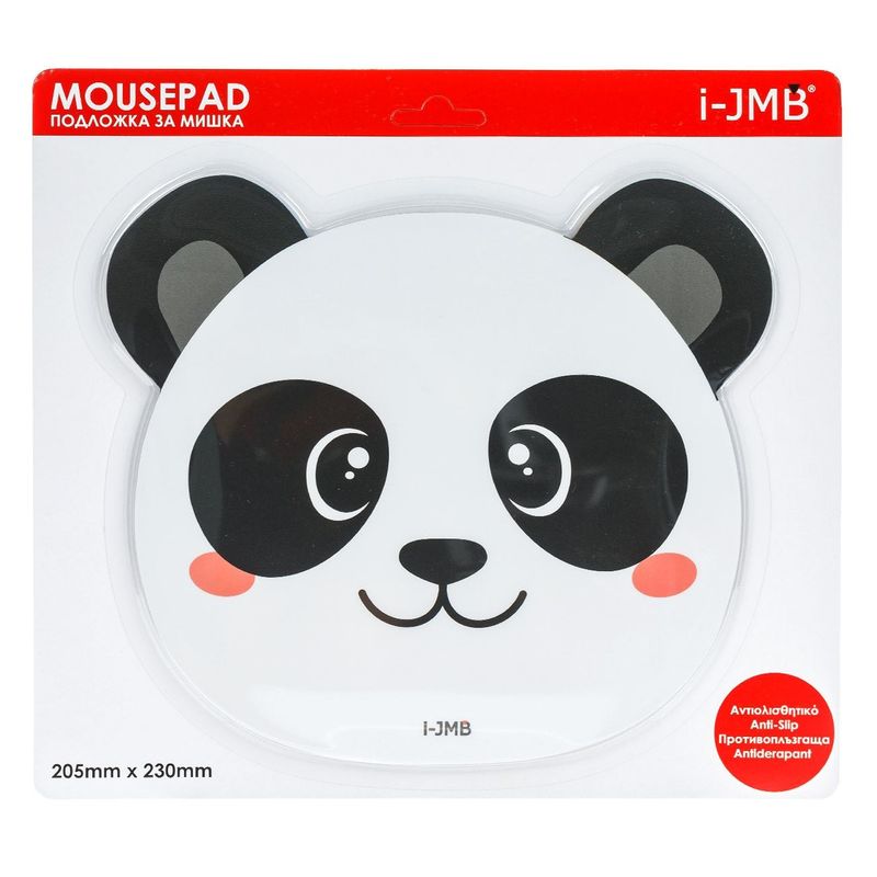PC, gaming si accesorii - Periferice PC - Mousepad - Mousepad cu design cap de panda, 20.5x23 cm, alb, antiderapant - Infinity.ro