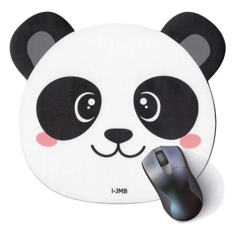 PC, gaming si accesorii - Periferice PC - Mousepad - Mousepad cu design cap de panda, 20.5x23 cm, alb, antiderapant - Infinity.ro