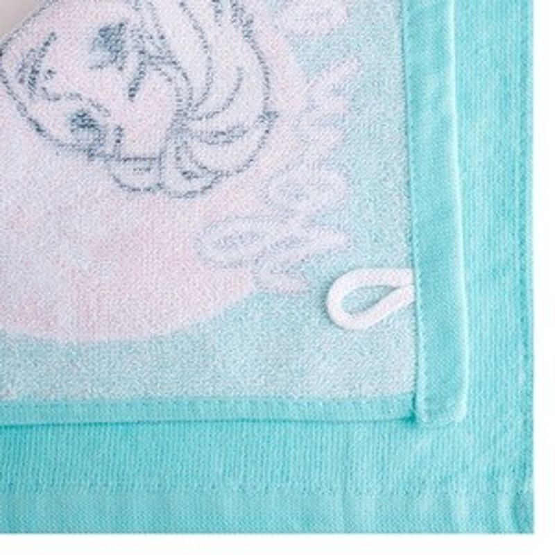 Jucarii, Copii si Bebe - Igiena si ingrijire - Baia bebelusului - Prosoape si halate de baie copii - Prosopel din Bumbac Turcoaz cu Model Frozen pentru Fete 30x30cm - Infinity.ro