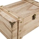 Casa si Gradina - Constructii - Lemn constructii - Placi lemn - Cufar Decorativ din Lemn Natural cu Accente Metalice, 26x16.5x11cm - Infinity.ro