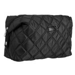 Ingrijire personala si Cosmetice - Machiaj - Portfarduri si genti cosmetice - Portfard Matlasat cu Fermoar, 24x12x14cm, Negru - Infinity.ro