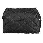 Ingrijire personala si Cosmetice - Machiaj - Portfarduri si genti cosmetice - Portfard Matlasat cu Fermoar, 24x12x14cm, Negru - Infinity.ro