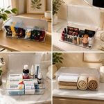 Casa si Gradina - Mobilier - Organizare si depozitare - Cutii depozitare - Cutie de Organizare din Plastic Transparent, Stivuibila, 27,5x16,8x9,4 cm - Infinity.ro