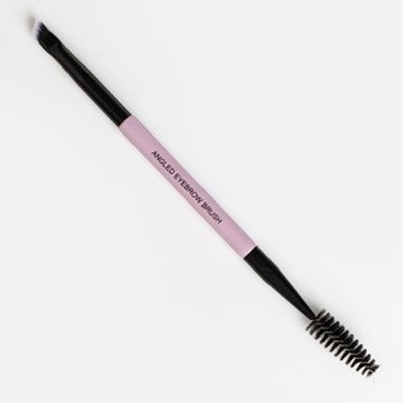 Ingrijire personala si Cosmetice - Machiaj - Aplicatoare si pensule machiaj - Pensula dubla pentru sprancene si gene, 16 cm, mov si negru - Infinity.ro