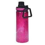 Casa si Gradina - Bucatarie si vesela - Cani si pahare - Sticle - Sticla de apa din otel inoxidabil, 700 ml, fucsia lucios, cu imprimeu motivational - Infinity.ro
