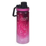 Casa si Gradina - Bucatarie si vesela - Cani si pahare - Sticle - Sticla de apa din otel inoxidabil, 700 ml, fucsia lucios, cu imprimeu motivational - Infinity.ro