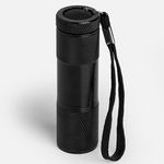 Casa si Gradina - Corpuri si surse de iluminat - Iluminat exterior - Lanterne - Lanterna de mana LED, 9 LED-uri, 8,5 cm, Aluminiu, Negru - Infinity.ro