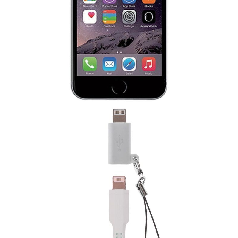 TV, Audio-Video si Foto - Accesorii TV si audio - Cabluri si adaptoare audio - Adaptor USB Type-C la Lightning cu Curea, Alb - Infinity.ro