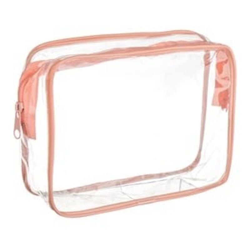 Petshop - Hrana - Hrana alte animale - Portfard Transparent Roz Nude pentru Organizarea Cosmeticei - Infinity.ro