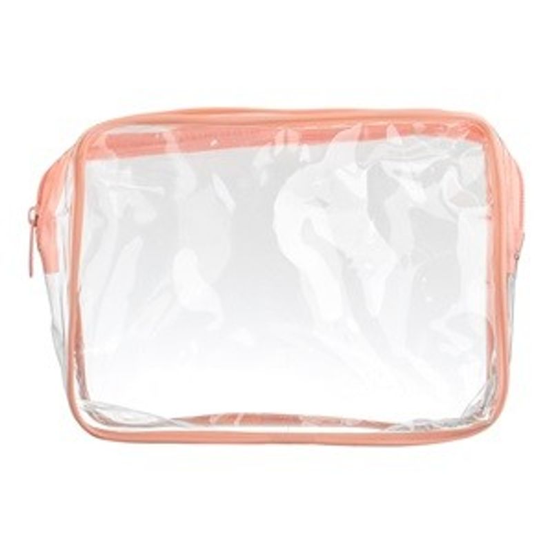 Petshop - Hrana - Hrana alte animale - Portfard Transparent Roz Nude pentru Organizarea Cosmeticei - Infinity.ro