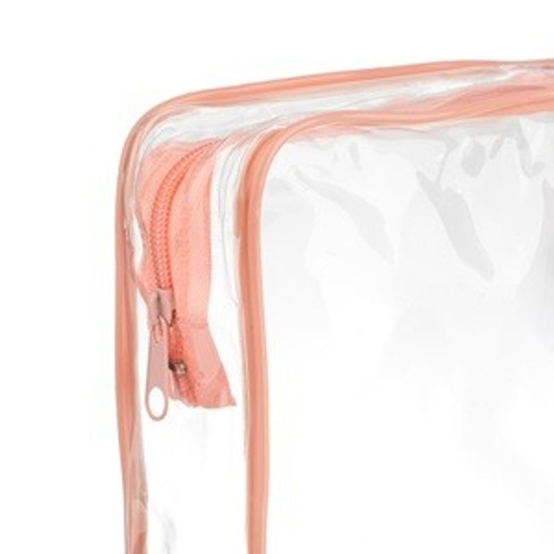 Petshop - Hrana - Hrana alte animale - Portfard Transparent Roz Nude pentru Organizarea Cosmeticei - Infinity.ro