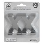 Casa si Gradina - Mobilier - Organizare si depozitare - Cuiere - Carlige din Otel Inoxidabil pentru Usa si Dulapuri, 2 buc, 5x6.5 cm - Infinity.ro