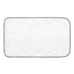 Jucarii, Copii si Bebe - Igiena si ingrijire - Baia bebelusului - Prosoape si halate de baie copii - Prosop de fata din bumbac pentru copii, 50x30 cm, alb cu margine gri si model cu buline si stelute - Infinity.ro