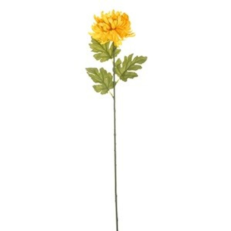 Casa si Gradina - Decoratiuni - Obiecte decorative - Plante artificiale - Crizantema artificiala cu tulpina lunga, galbena, 85 cm - Infinity.ro