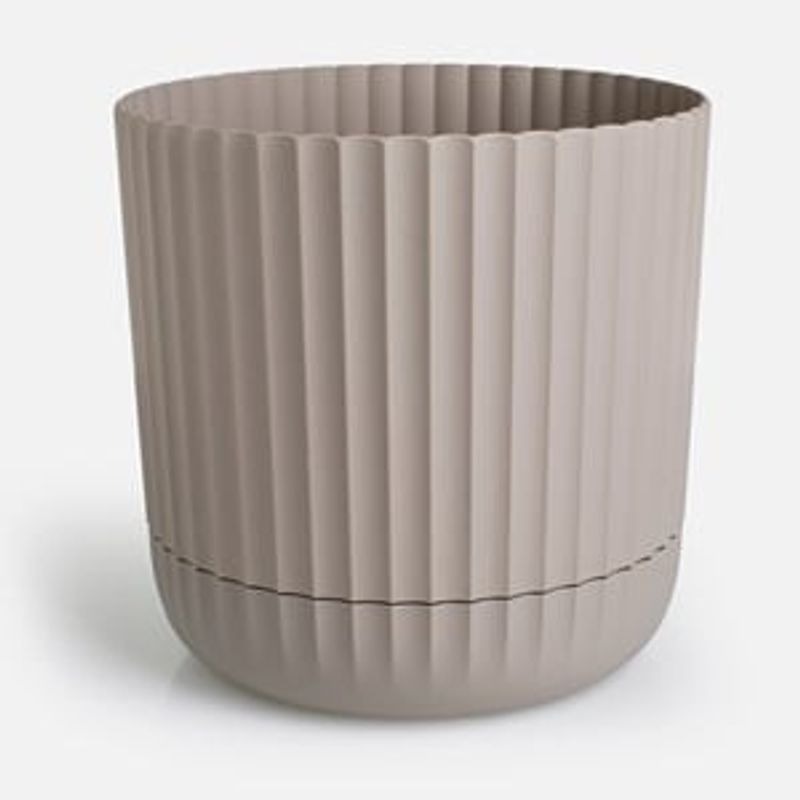 Casa si Gradina - Gradinarit si plante - Plante si ghivece - Ghivece si suporturi - Ghiveci Flori din Plastic cu Farfurie Integrata Bej - Set de 4 - Infinity.ro