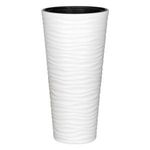 Casa si Gradina - Gradinarit si plante - Plante si ghivece - Ghivece si suporturi - Ghiveci Conici din Plastic Alb cu Dungi Zebra - 85L - Infinity.ro