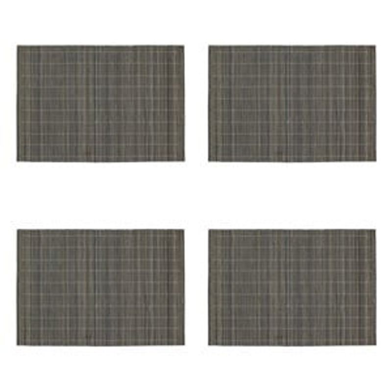 Casa si Gradina - Bucatarie si vesela - Vesela si tacamuri - Farfurii si boluri - Suporturi Farfurii Gri din Bambus, Set 4 buc, 43x30cm - Infinity.ro