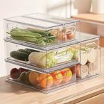 Casa si Gradina - Mobilier - Organizare si depozitare - Cutii depozitare - Organizator Frigider 2 Compartimente Plastic Transparent - Infinity.ro