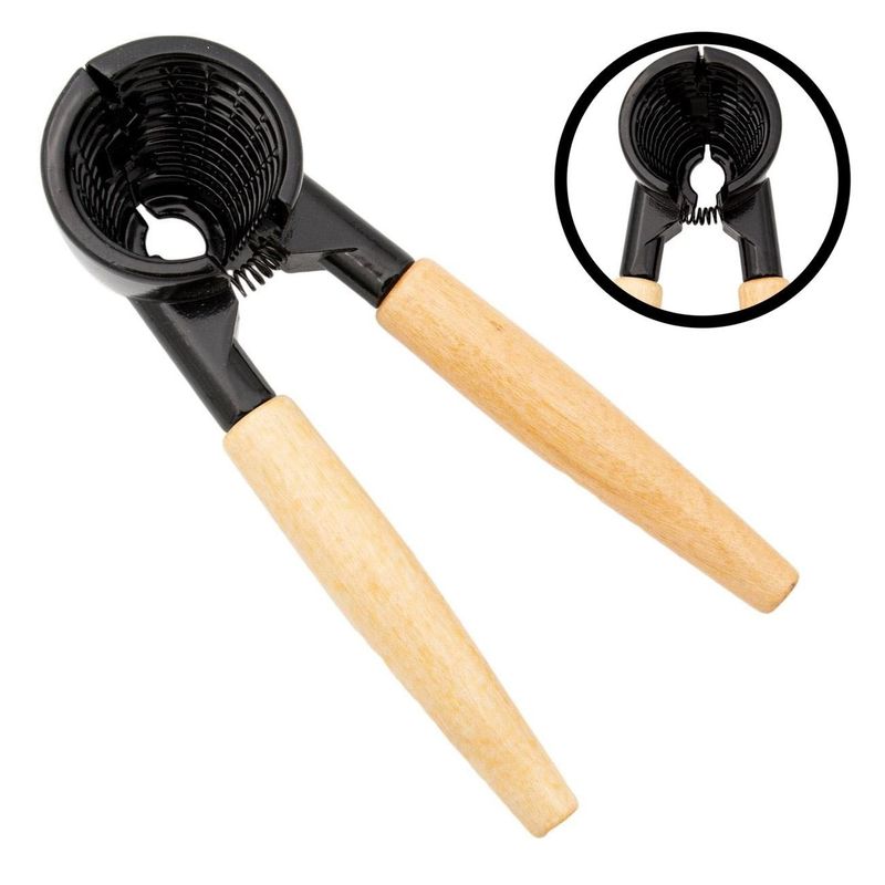 Casa si Gradina - Bucatarie si vesela - Ustensile bucatarie - Foarfeci bucatarie - Spargator de Nuci Metalic cu Maner din Lemn 18cm - Infinity.ro