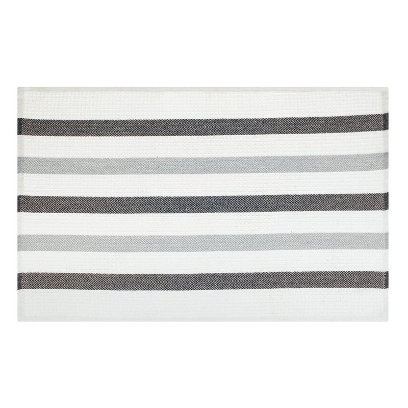 Casa si Gradina - Textile si covoare - Textile baie - Prosoape - Prosop de bucatarie, Alb cu dungi gri si negre, 60x40cm - Infinity.ro