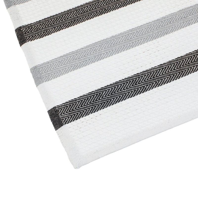 Casa si Gradina - Textile si covoare - Textile baie - Prosoape - Prosop de bucatarie, Alb cu dungi gri si negre, 60x40cm - Infinity.ro