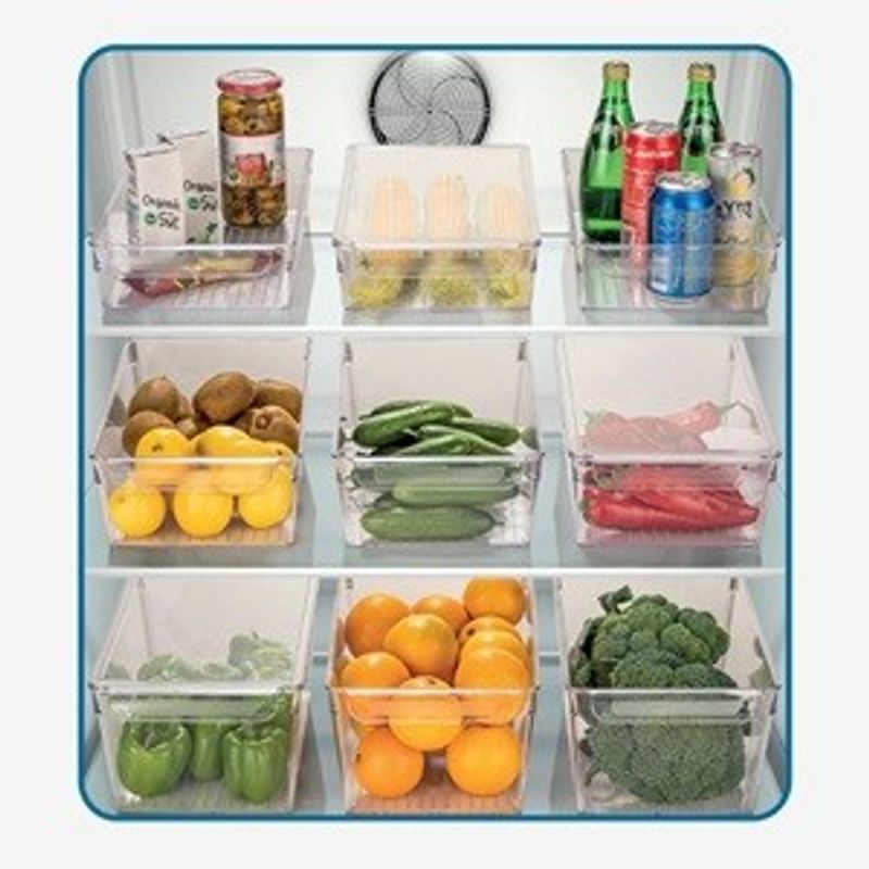 Casa si Gradina - Mobilier - Organizare si depozitare - Cutii depozitare - Cutie Organizator din Plastic Transparent cu Mâner, 20x32,5x10cm - Infinity.ro
