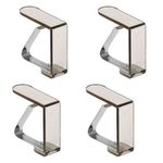 Casa si Gradina - Constructii - Scule electrice si accesorii - Menghine si cleme fixare - Cleme din Plastic Maro Transparent cu Baza Metalica, Set 4 buc - Infinity.ro