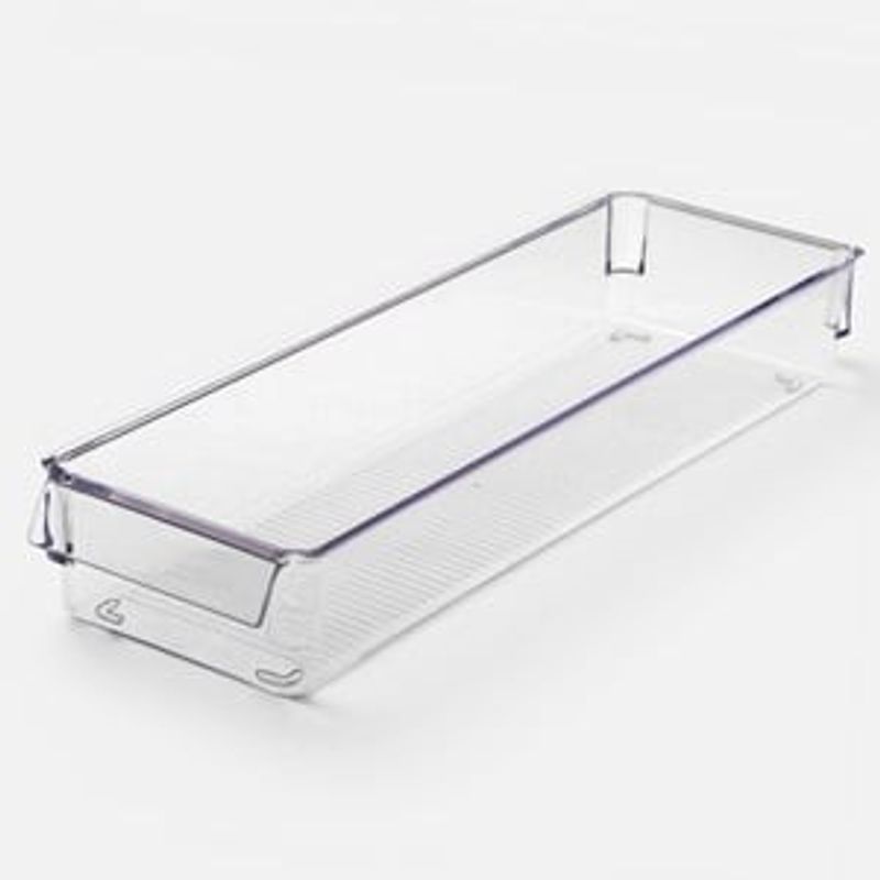 Casa si Gradina - Mobilier - Organizare si depozitare - Cutii depozitare - Organizator frigider din plastic transparent cu mâner, 36x10,5x5 cm - Infinity.ro