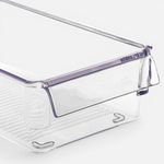 Casa si Gradina - Mobilier - Organizare si depozitare - Cutii depozitare - Organizator frigider din plastic transparent cu mâner, 36x10,5x5 cm - Infinity.ro